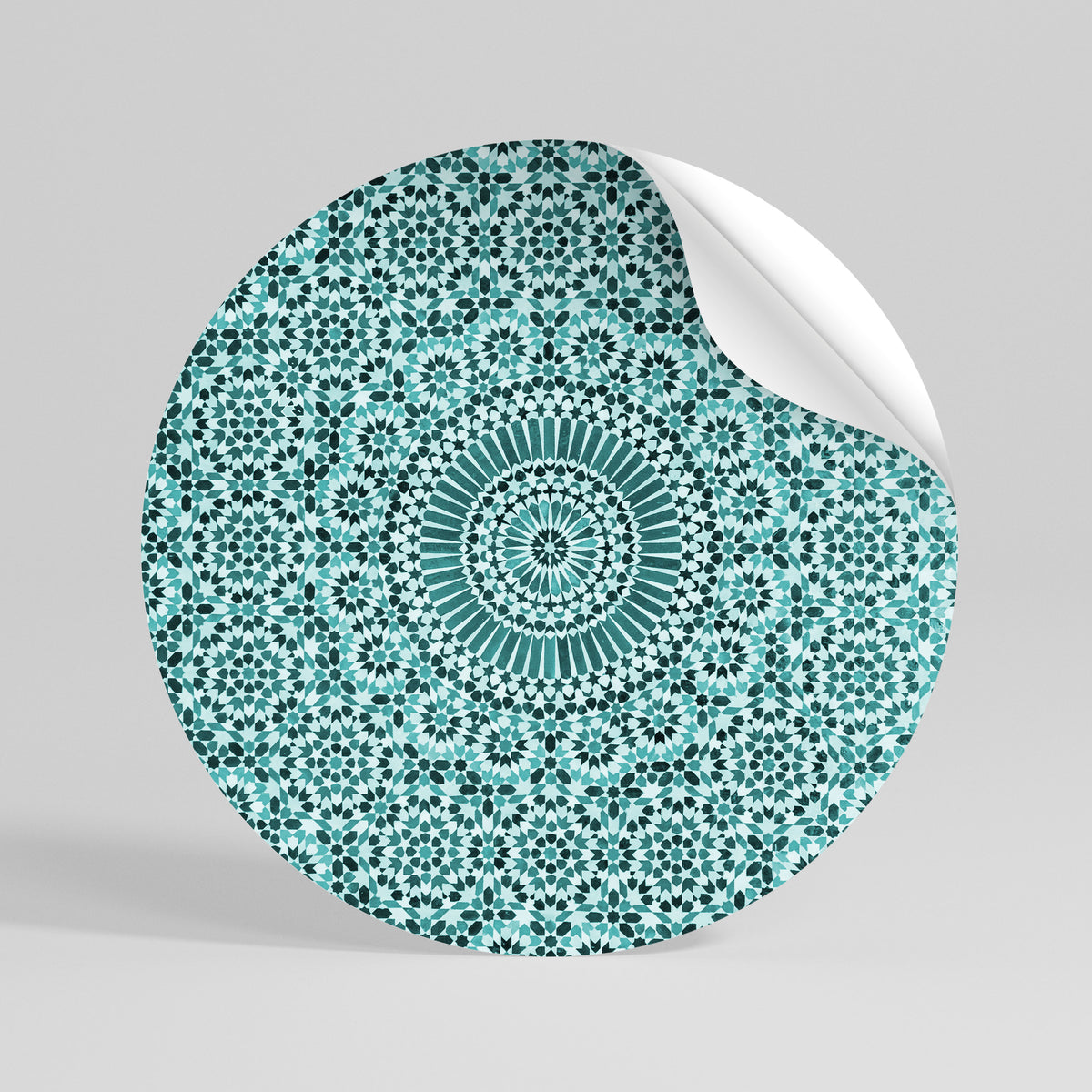 MOROCCAN TURQUOISE Rund väggdekal