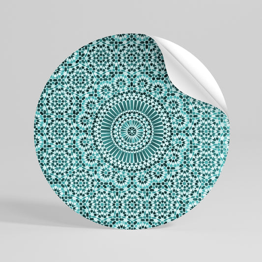 MOROCCAN TURQUOISE Rund väggdekal