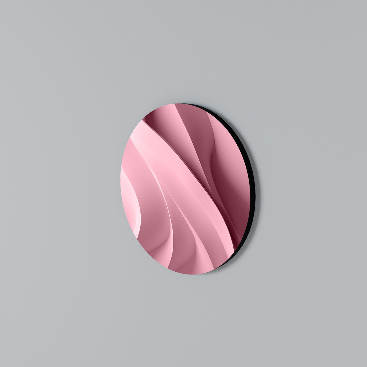 THINKING PINK Round Wall Art