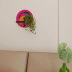 VIVID VISIONARY Round Art Shelf In Black Finish