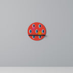 SYNCHRO ON FIRE Round Art Shelf In Black Finish