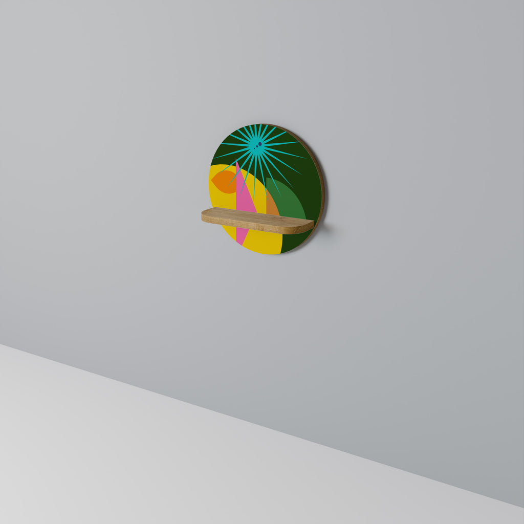 RADIANT RAY Rund Konsthylla I Ekeffekt