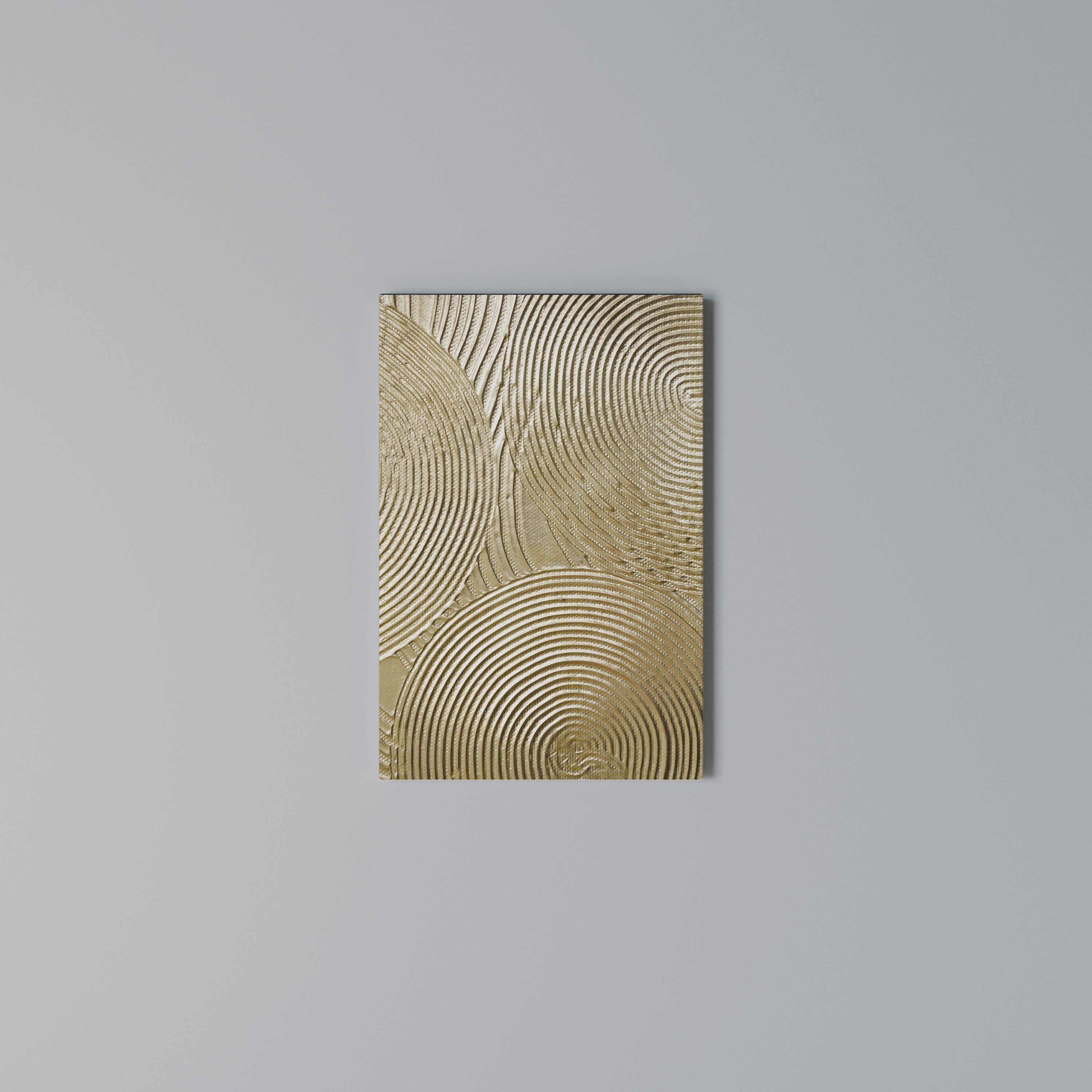 GOLDEN WAVES UNFOLD Vertical Canvas Print