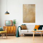 GOLDEN WAVES UNFOLD Peel and Stick Vertical Poster