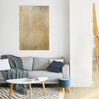 GOLDEN WAVES UNFOLD Peel and Stick Vertical Poster