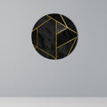 GLINTING GEOMETRIC DREAMS Round Wall Art