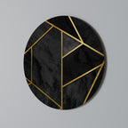 GLINTING GEOMETRIC DREAMS Round Wall Art
