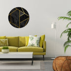 GLINTING GEOMETRIC DREAMS Round Wall Art