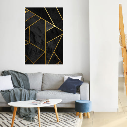 GLITTERANDE GEOMETRISKA DRÖMMAR Vertikal poster med självhäftande text