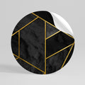 GLINTING GEOMETRIC DREAMS Rund väggdekal