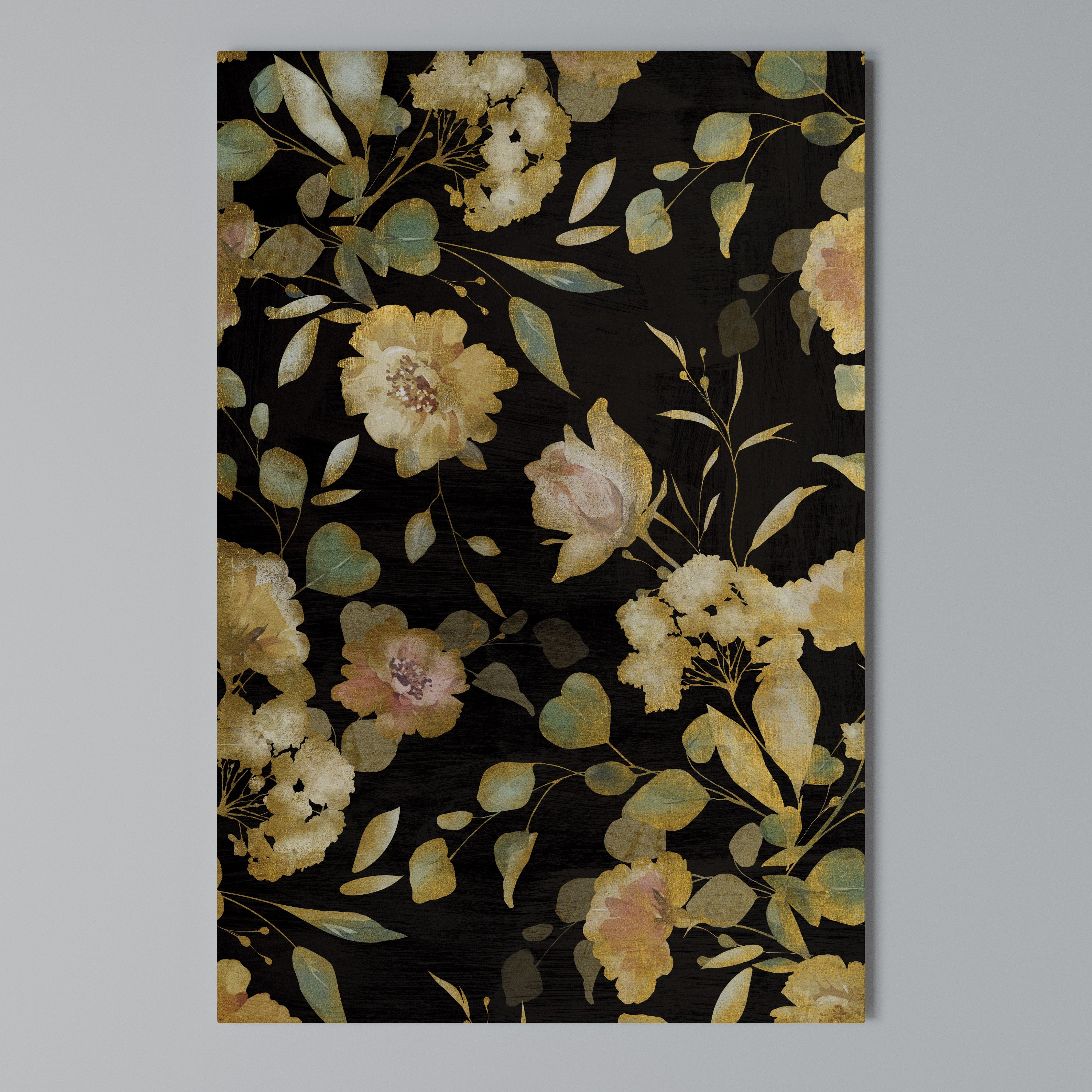 MODEST FLORAL Vertical Canvas Print