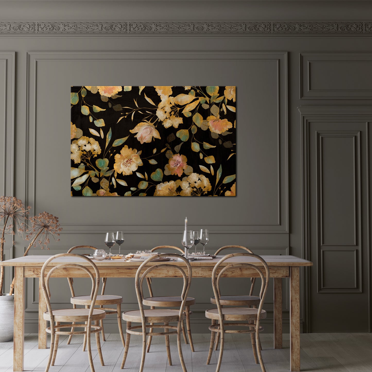 MODEST FLORAL Horizontal Canvas Print