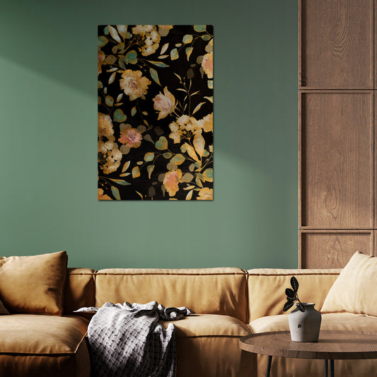 MODEST FLORAL Vertical Canvas Print