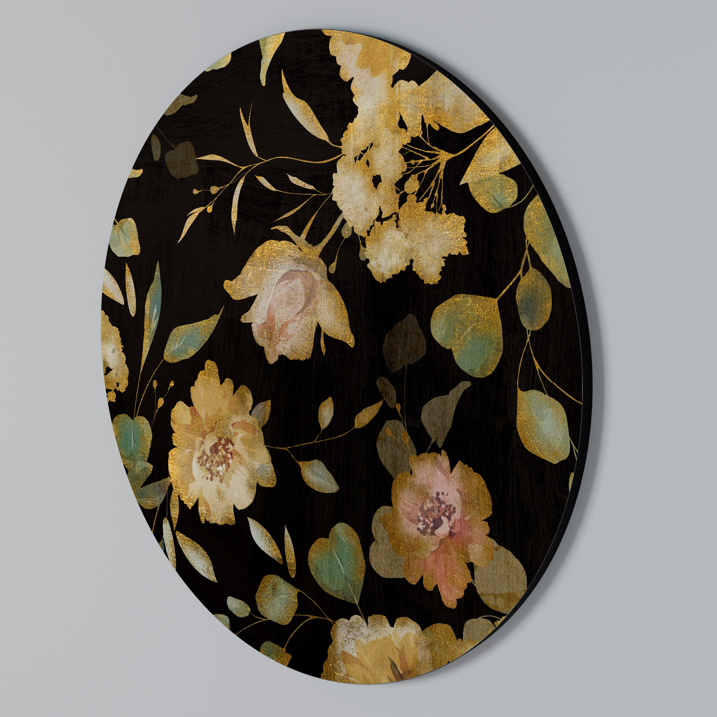 MODEST FLORAL Rund väggdekor