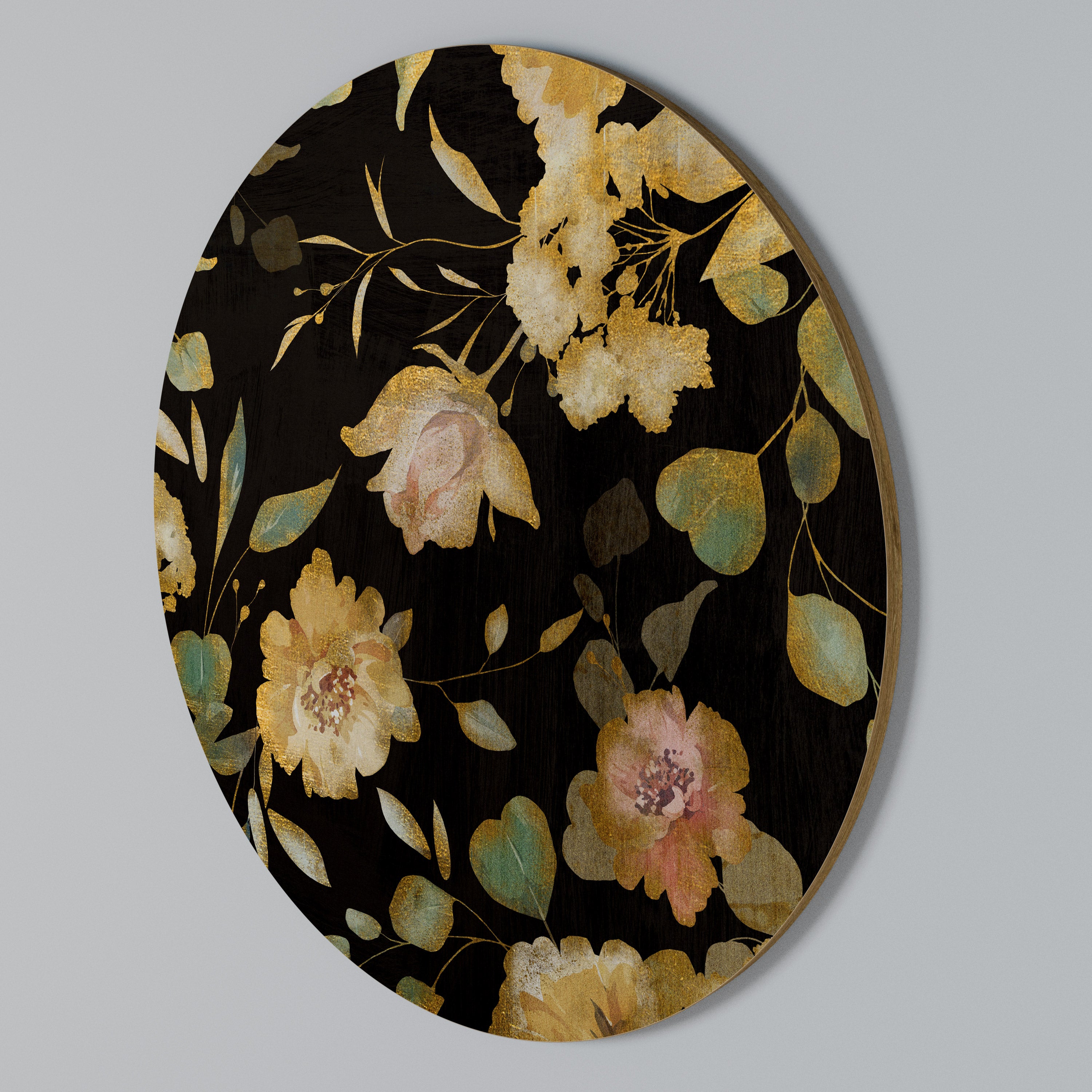 MODEST FLORAL Rund väggdekor
