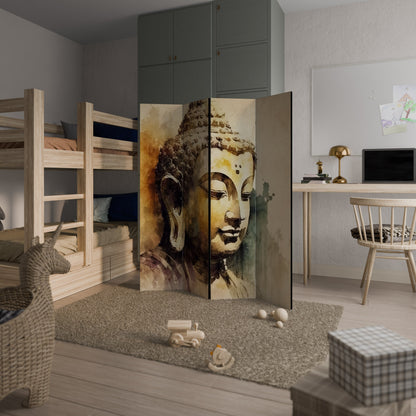 LUGN BUDDHA VISKNINGAR Dekorativ rumsavdelare med 4 paneler