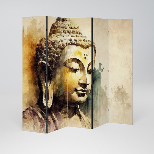 TRANQUIL BUDDHA WHISPERS Decorative 5-Panel Room Divider