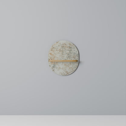 BLOCKAD ELEGANCE Oval konsthylla i ekeffekt