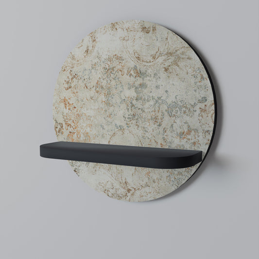 BLOCKAD ELEGANCE Rund konsthylla i svart finish