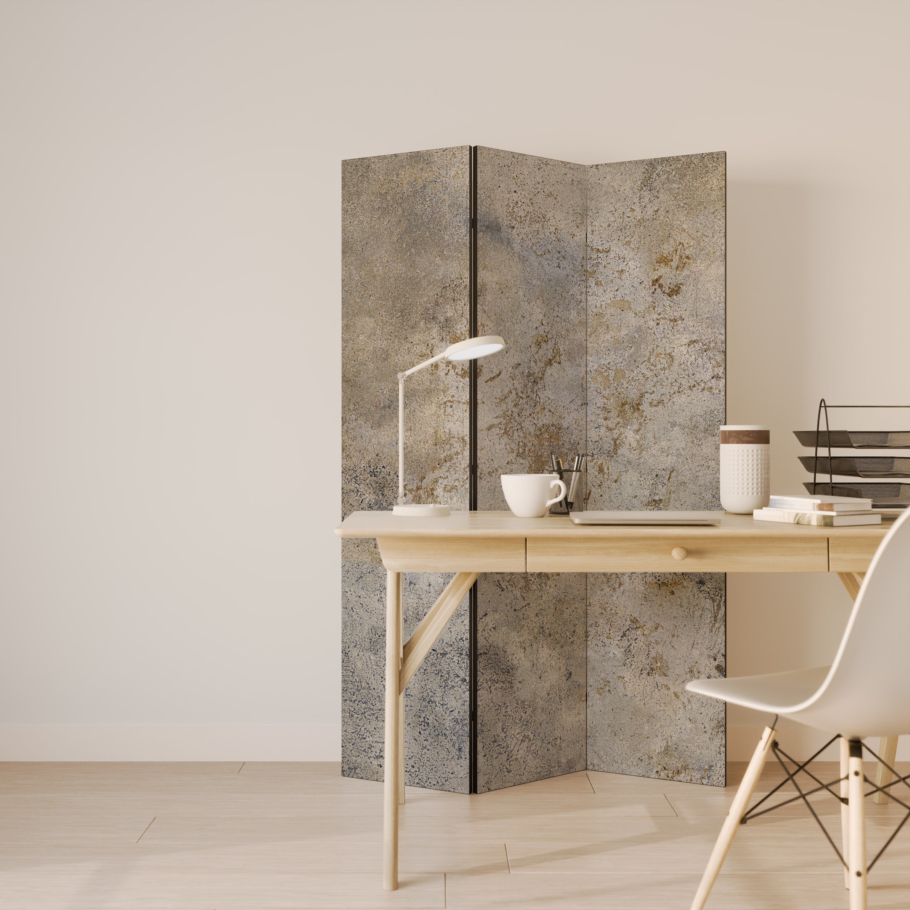 Abstrakt jordcanvas med 3 paneler