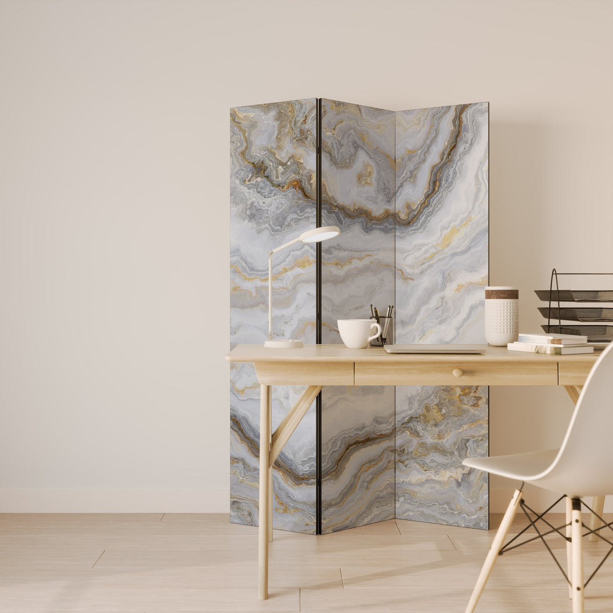 GOLDEN RIDGES Dekorativ rumsavdelare – 3 paneler