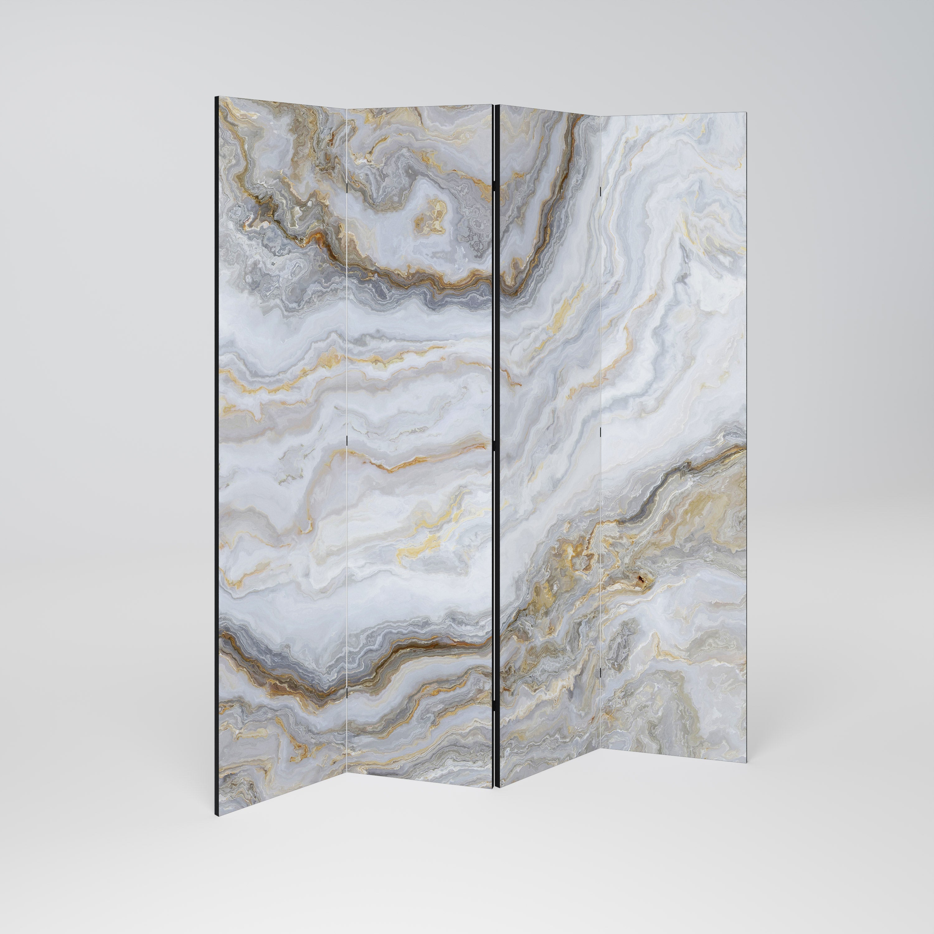 GOLDEN RIDGES Dekorativ rumsavdelare med 4 paneler