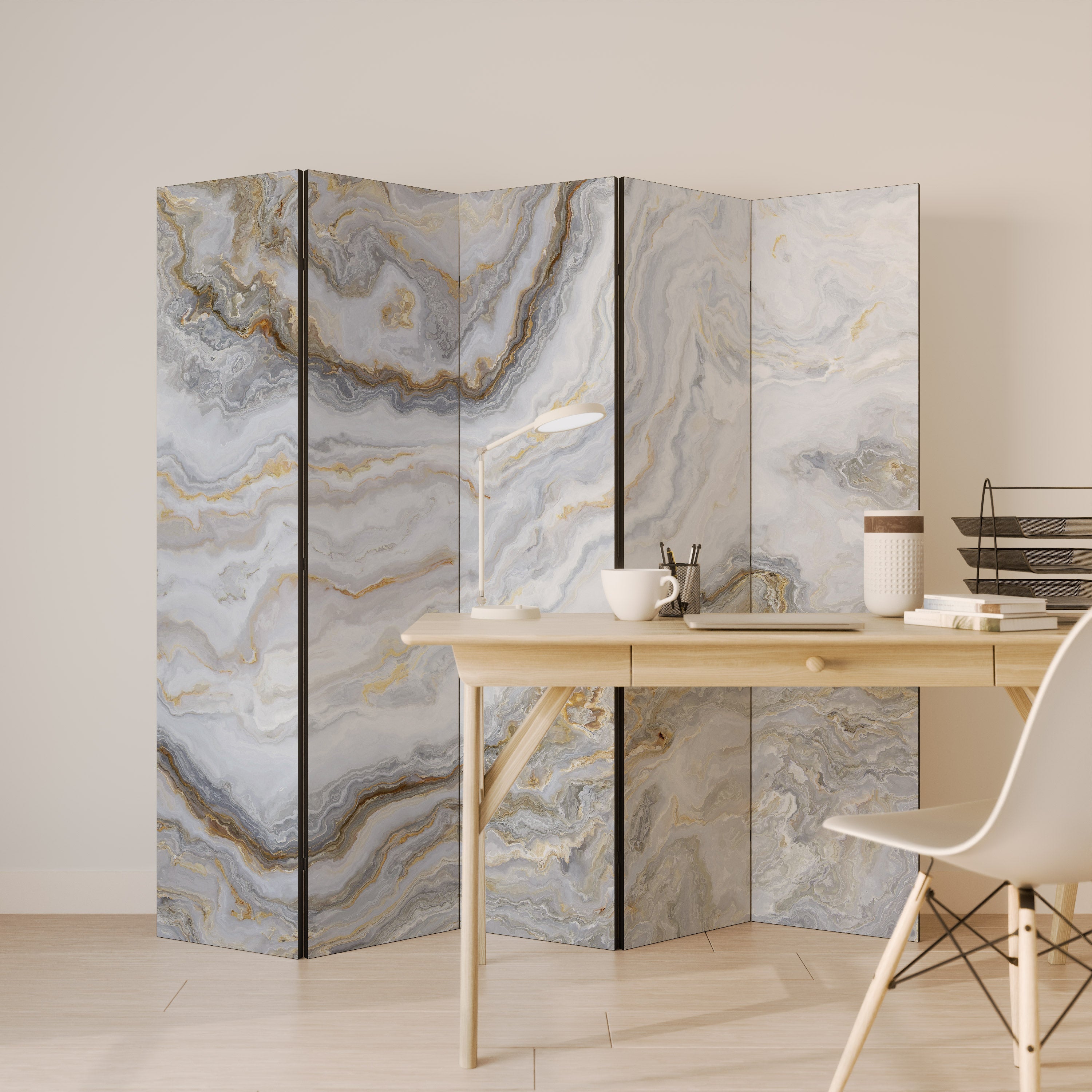 GOLDEN RIDGES Dekorativ rumsavdelare med 5 paneler