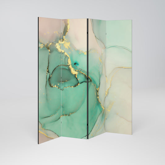 MARBLEIZED MYSTICKE Dekorativ rumsavdelare med 4 paneler