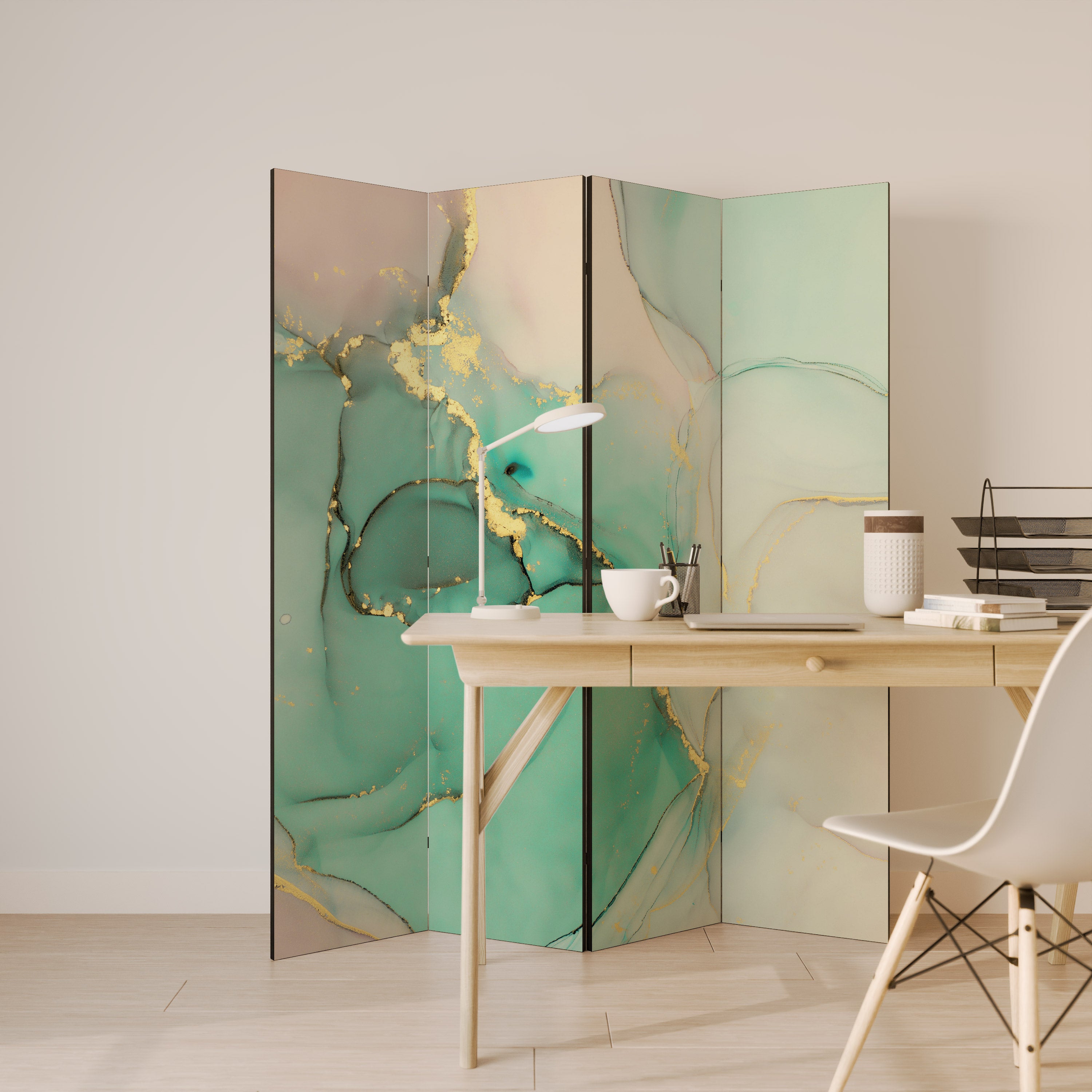 MARBLEIZED MYSTIQUE Rumsavdelare 4 paneler