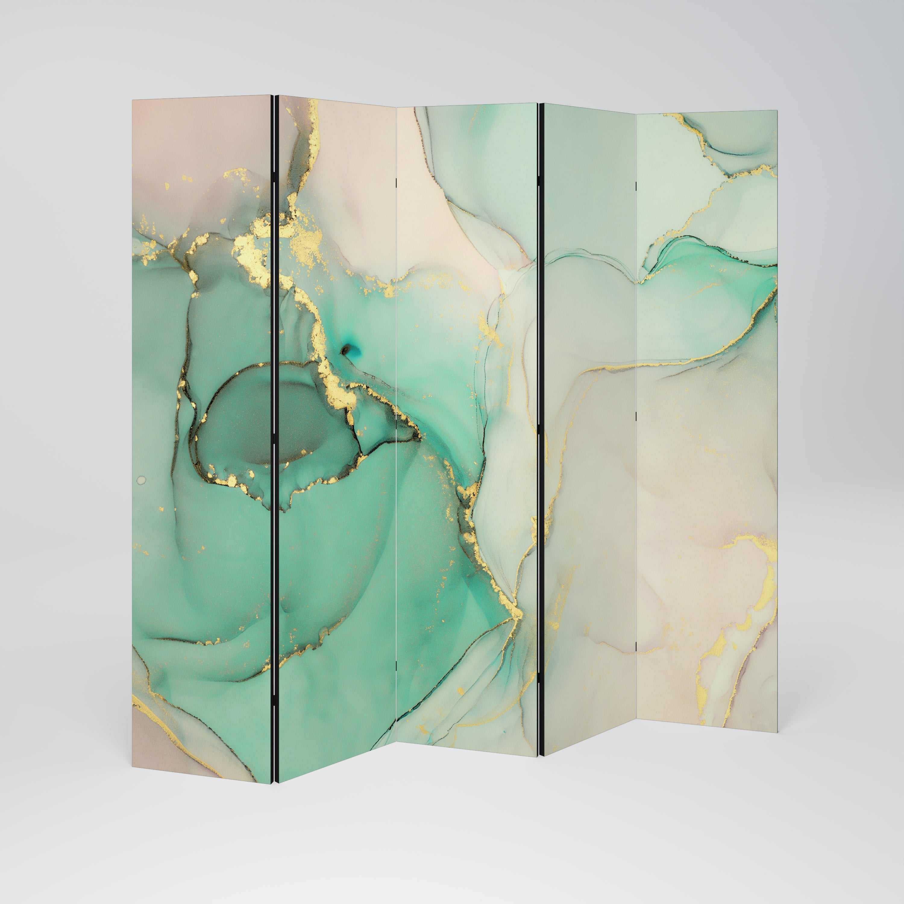 Dekorativ rumsavdelare med 5 paneler i MARBLEISED MYSTICKE