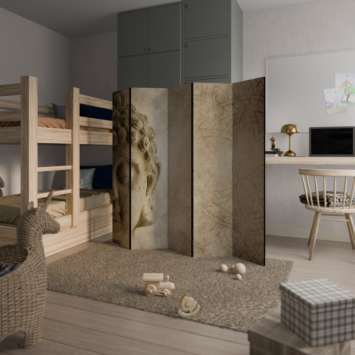 MYSTICAL MEDITATION SCENE 5-Panel Room Divider