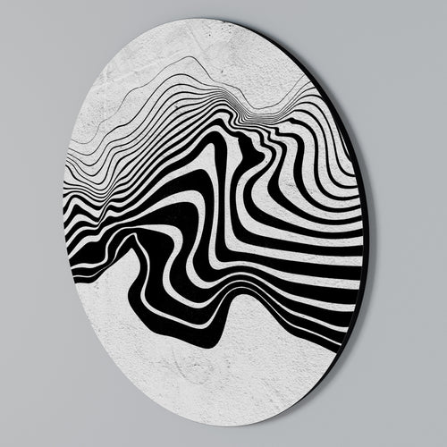 MONOCHROME MIRAGE Rund väggdekor