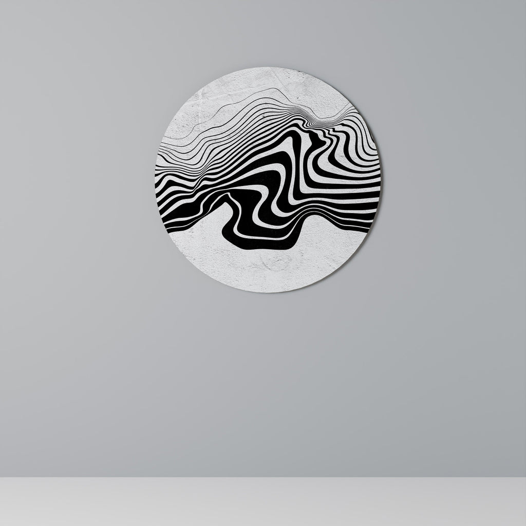 MONOCHROME MIRAGE Round Wall Art