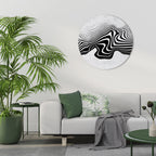 MONOCHROME MIRAGE Round Wall Art