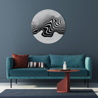 MONOCHROME MIRAGE Round Wall Art