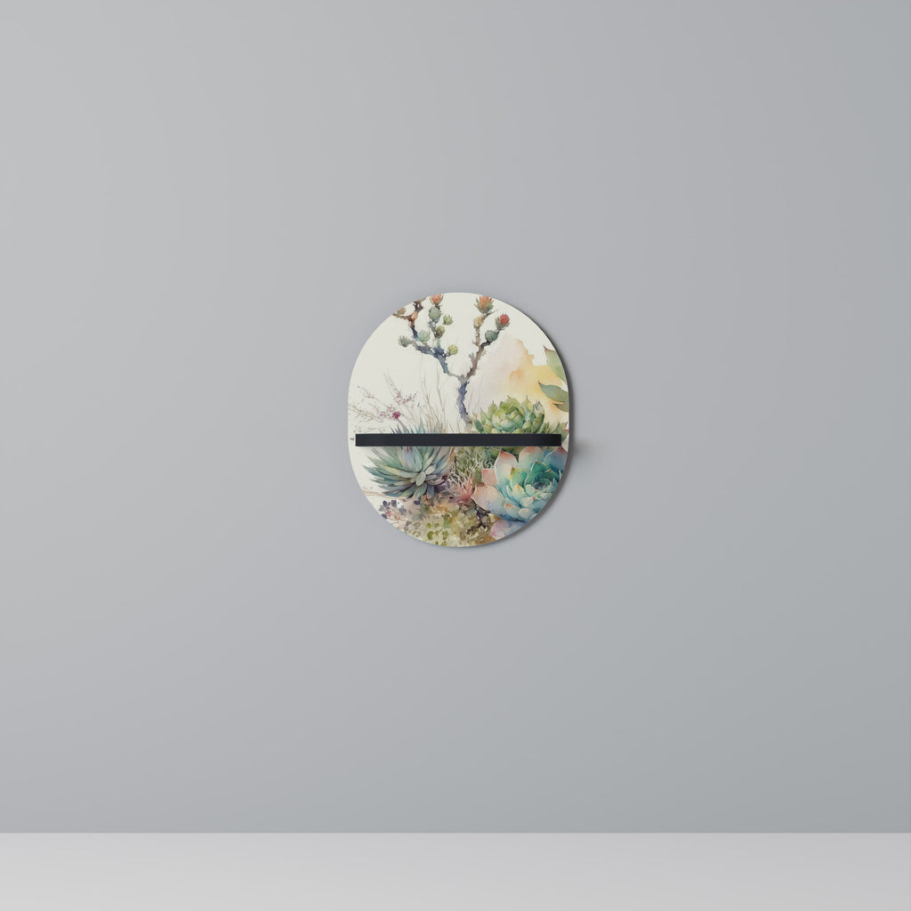 SUCCULENT WHIMSY Oval konsthylla i svart finish