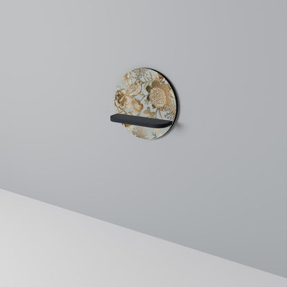 SUCCULENT WHIMSY Rund konsthylla i svart finish