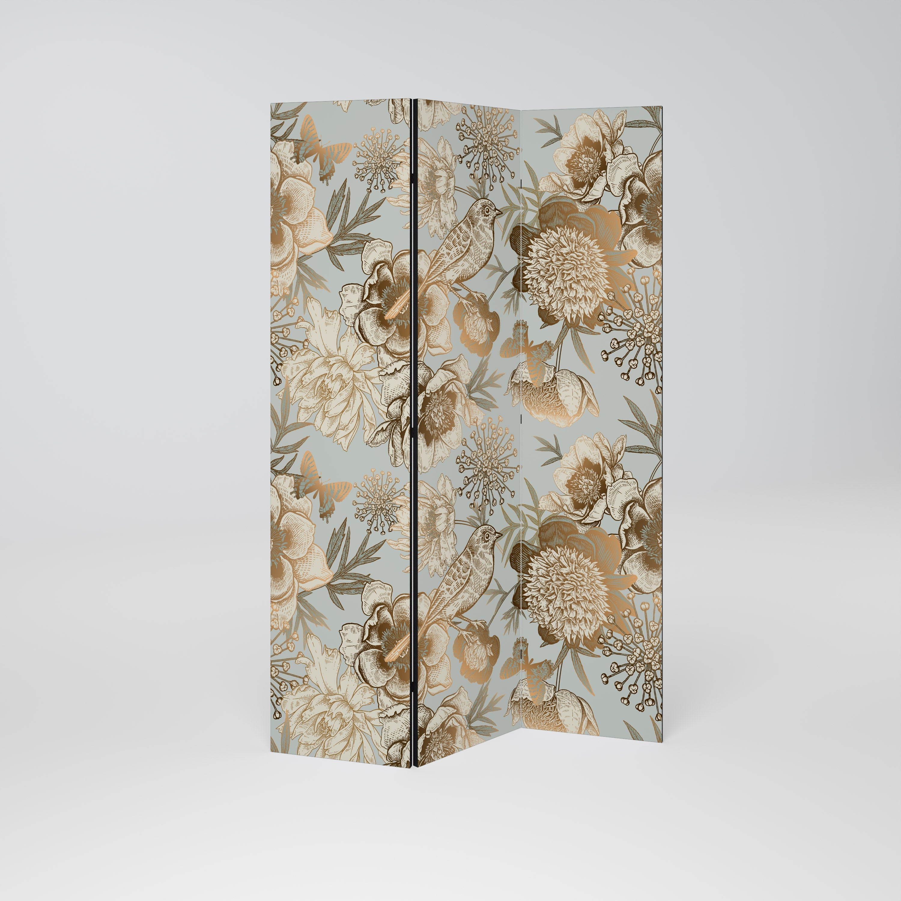 SUCCULENT WHIMSY Dekorativ rumsavdelare med 3 paneler