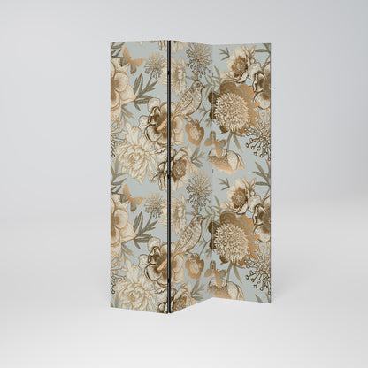 SUCCULENT WHIMSY Dekorativ rumsavdelare med 3 paneler