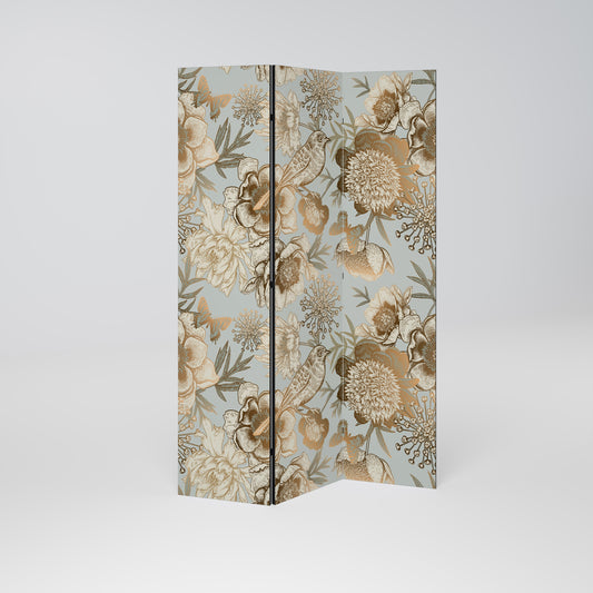 SUCCULENT WHIMSY Dekorativ rumsavdelare med 3 paneler