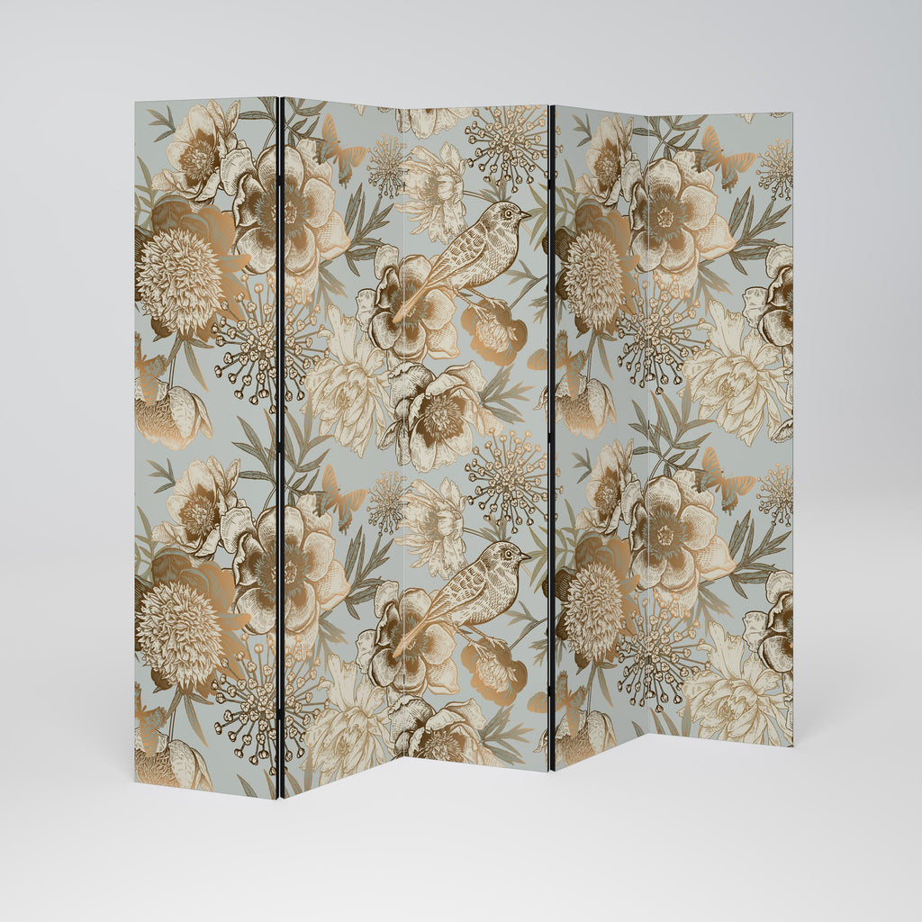 SUCCULENT WHIMSY Dekorativ rumsavdelare med 5 paneler