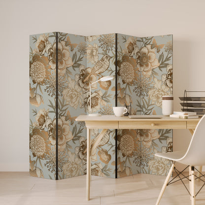 SUCCULENT WHIMSY Decorative 5-Panel Room Divider