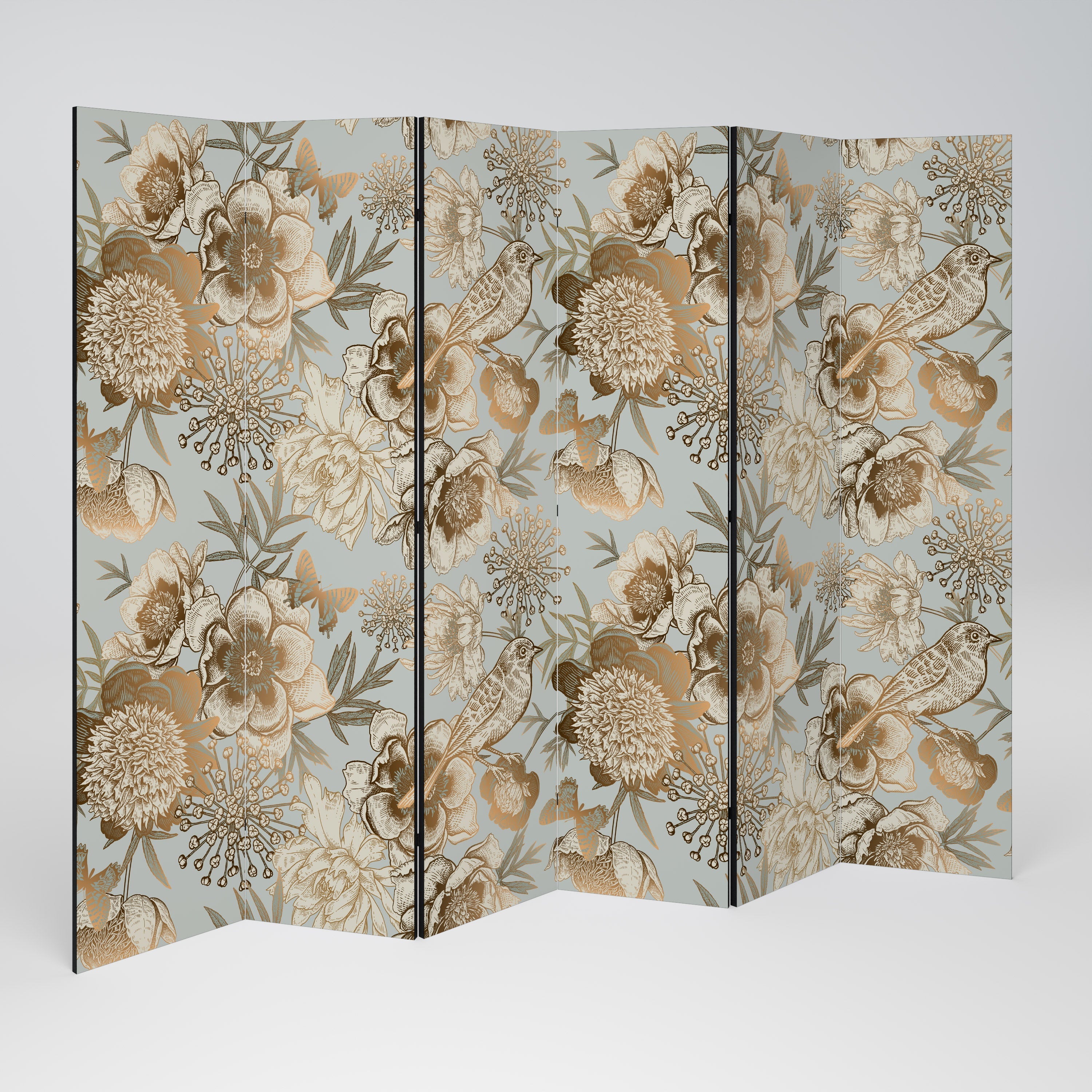 SUCCULENT WHIMSY Dekorativ rumsavdelare med 6 paneler