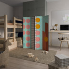 RETRO GRID 4-Panel Room Divider