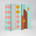 RETRO GRID 5-Panel Room Divider