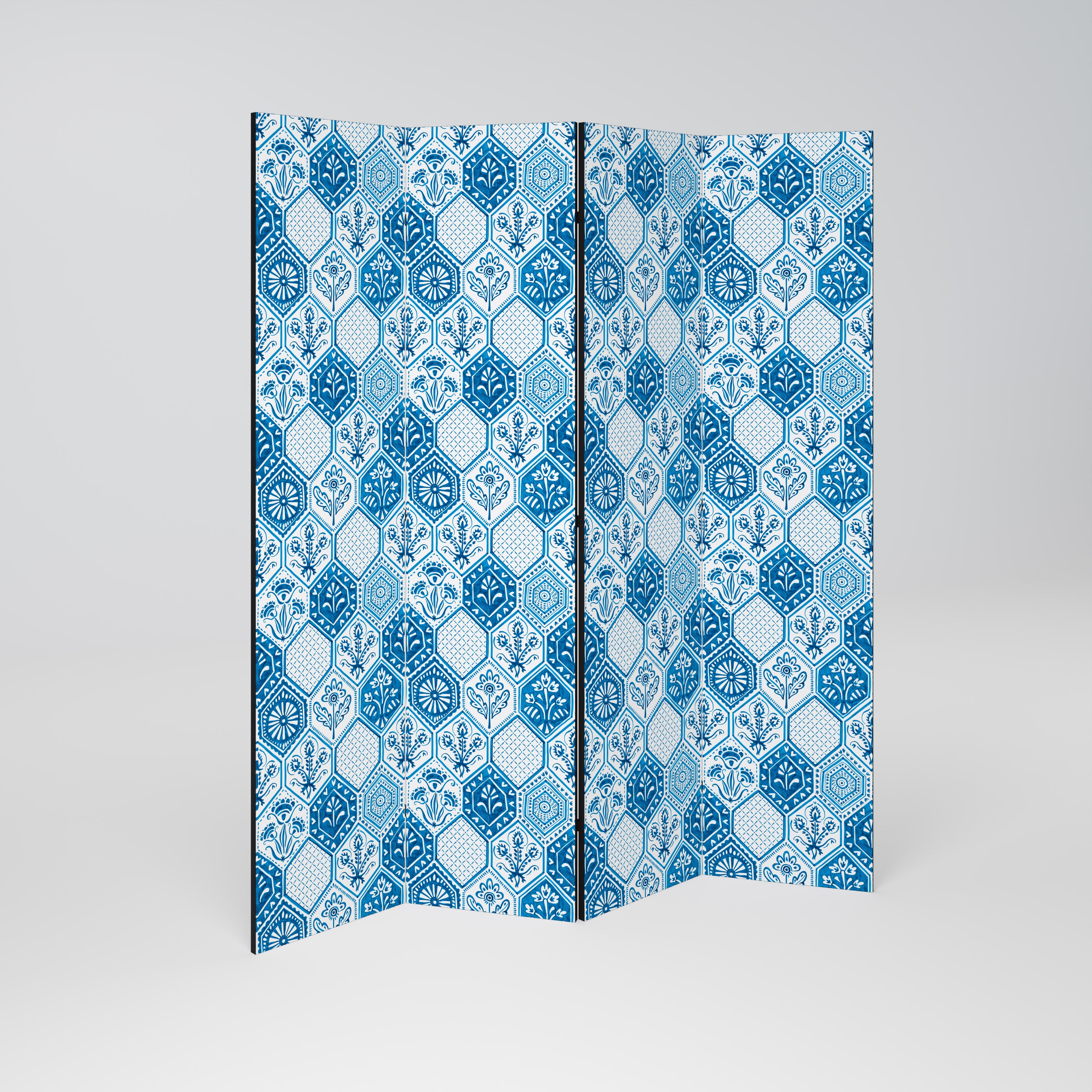 AQUATIC HEXAGON DREAM Rumsavdelare 4 paneler