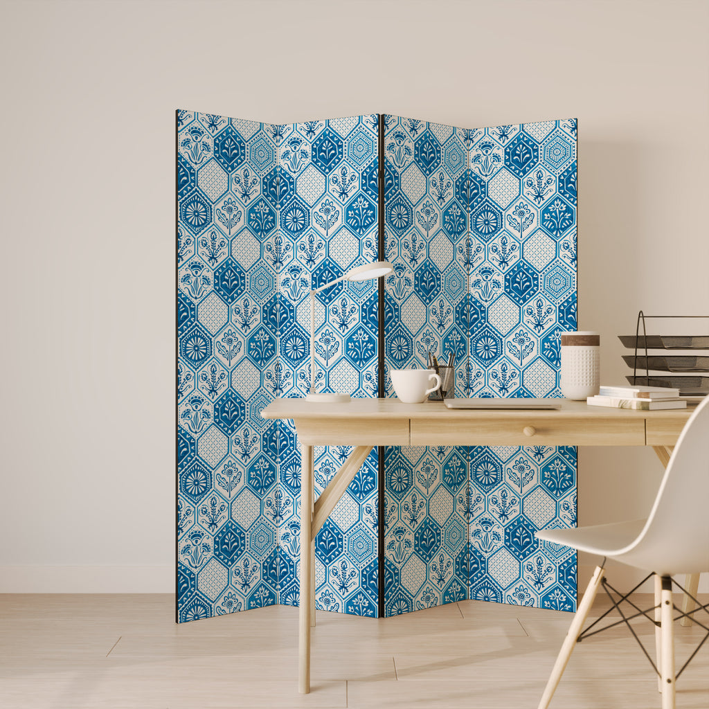 AQUATIC HEXAGON DREAM Rumsavdelare 4 paneler