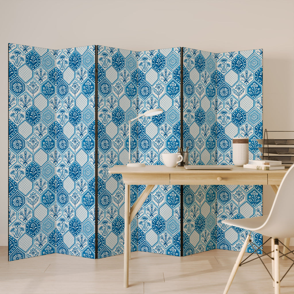 AQUATIC HEXAGON DREAM Dekorativ rumsavdelare med 6 paneler