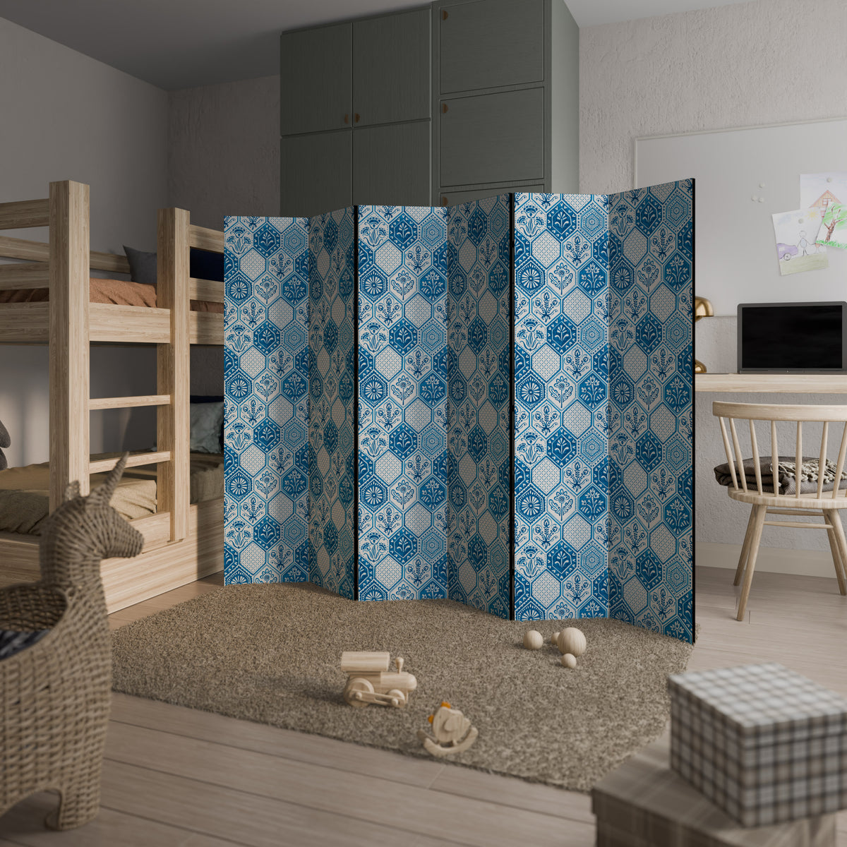 AQUATIC HEXAGON DREAM Rumsavdelare 6 paneler