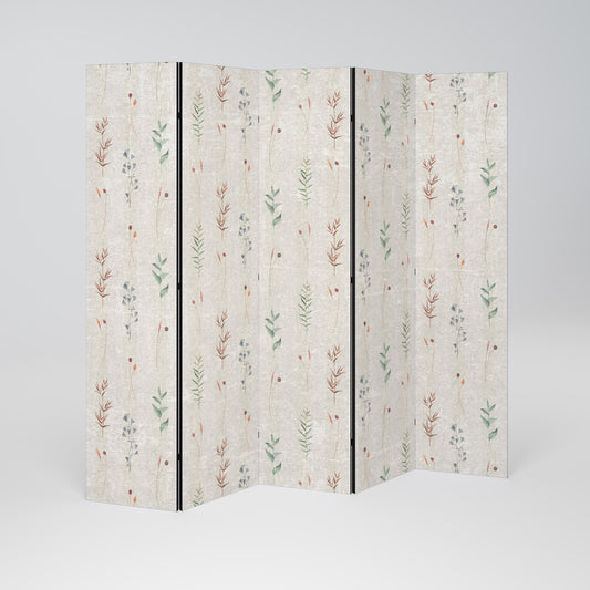 VERDANT HARMONY Decorative 5-Panel Room Divider
